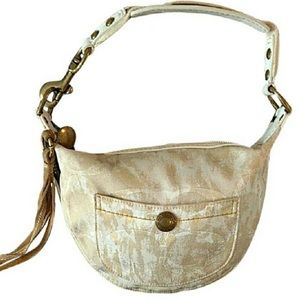 COACH | White Gold Signature Tie Dye Hobo Purse